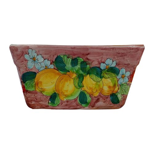 Jardinera rectangular. Línea Limones y Flores. Cerámica... 2