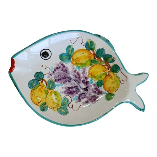 Fish Shape Tray Plate, Serving Plate. in hand-painted Vietri ceramic