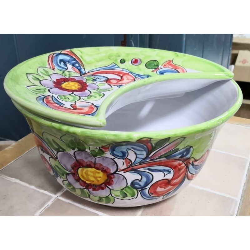 Mozzarella Cheese Pot flower line - handpainted...