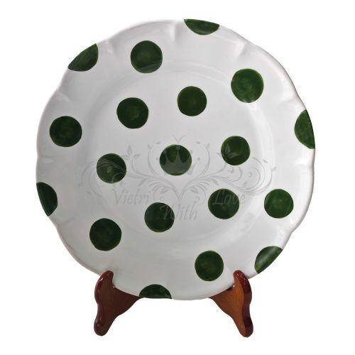 Plate. Polka Dot Line. Vietri Ceramics. Hand-painted. Available as dinner, soup, dessert plate or charger.