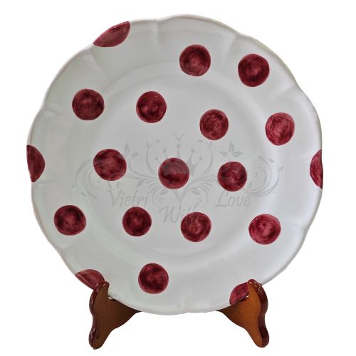 Plate. Polka Dot Line. Vietri Ceramics. Hand-painted. Available as dinner, soup, dessert plate or charger.
