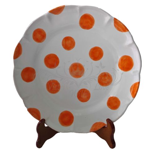 Plate. Polka Dot Line. Vietri Ceramics. Hand-painted. Available as dinner, soup, dessert plate or charger.