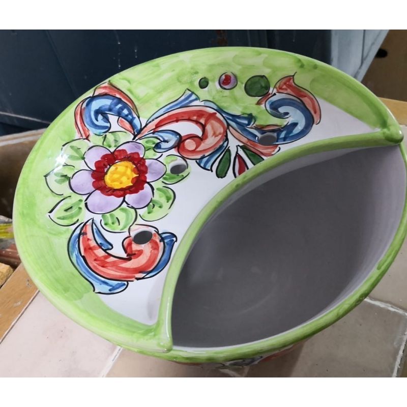 Mozzarella Cheese Pot flower line - handpainted...