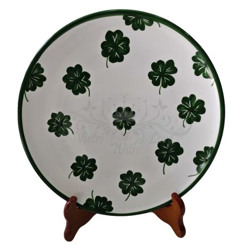 Plate. Good Luck Line. Vietri Ceramics. Hand-painted....