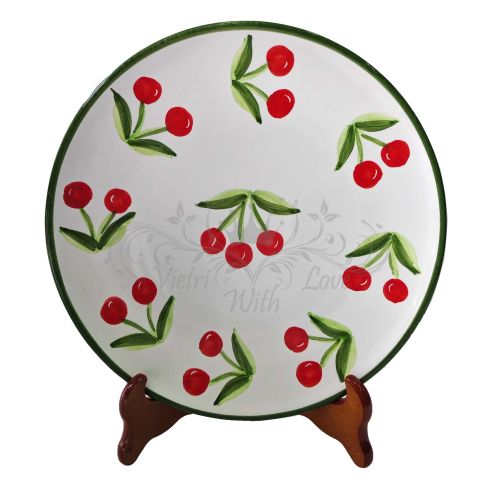 Plate Dish Fruit line. Hand-painted Vietri ceramic....