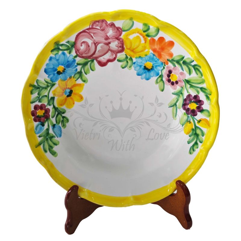Plate. Flowers Line. Vietri ceramic. Available:...