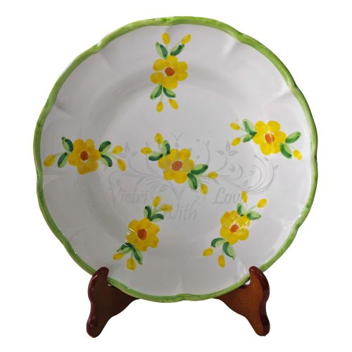 Teller. Blumen-Linie. Vietri-Keramik. Erhältlich: flach, tief, Obst/Dessert oder Platzteller.