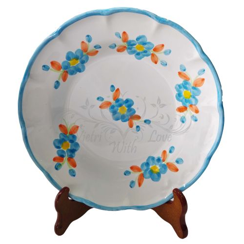 Plate. Flowers Line. Vietri ceramic. Available: dinner, soup, fruit/dessert or charger plate.