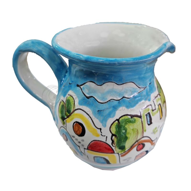 Carafe Bombée. Ligne Maisonnettes. Céramique de...