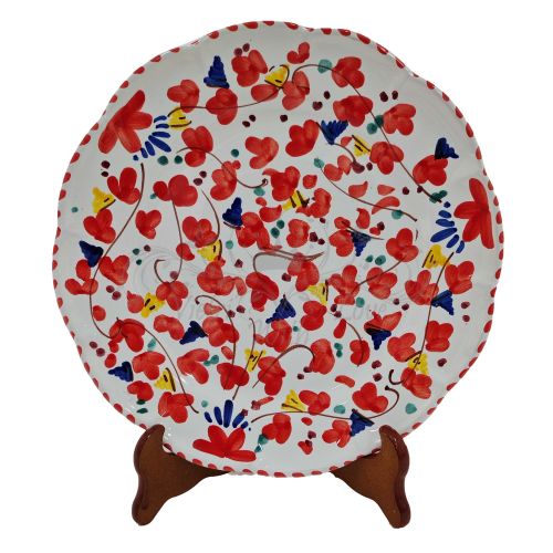 Teller mit Linie Kleine Blumen. Vietri Ceramics –...