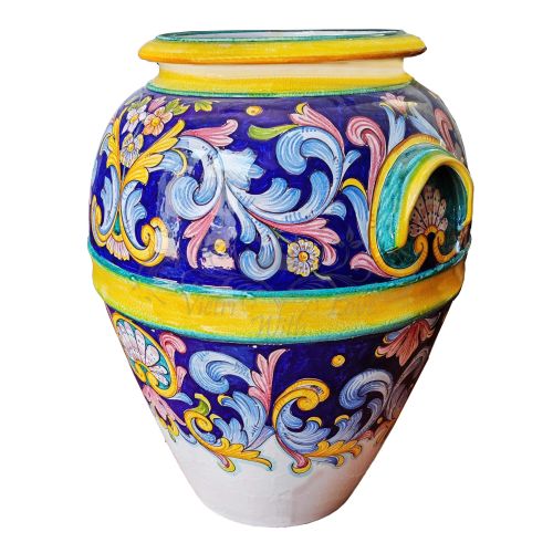 Umbrella Stand. Baroque Collection. Hand-Painted Vietri Ceramics.