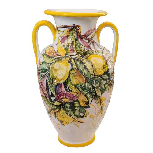 Umbrella holder vase white Background Lemon line,...