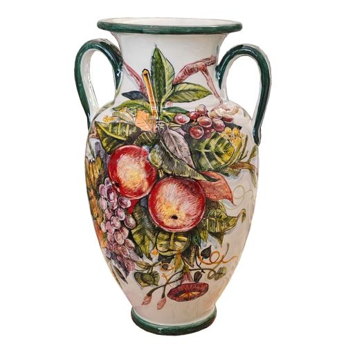 Umbrella Stand. Fruit Collection. Hand-Painted Vietri...