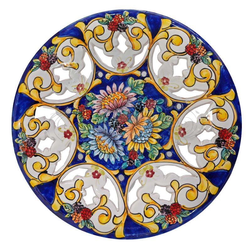 Wall plate Baroque and flowers perforated wall...