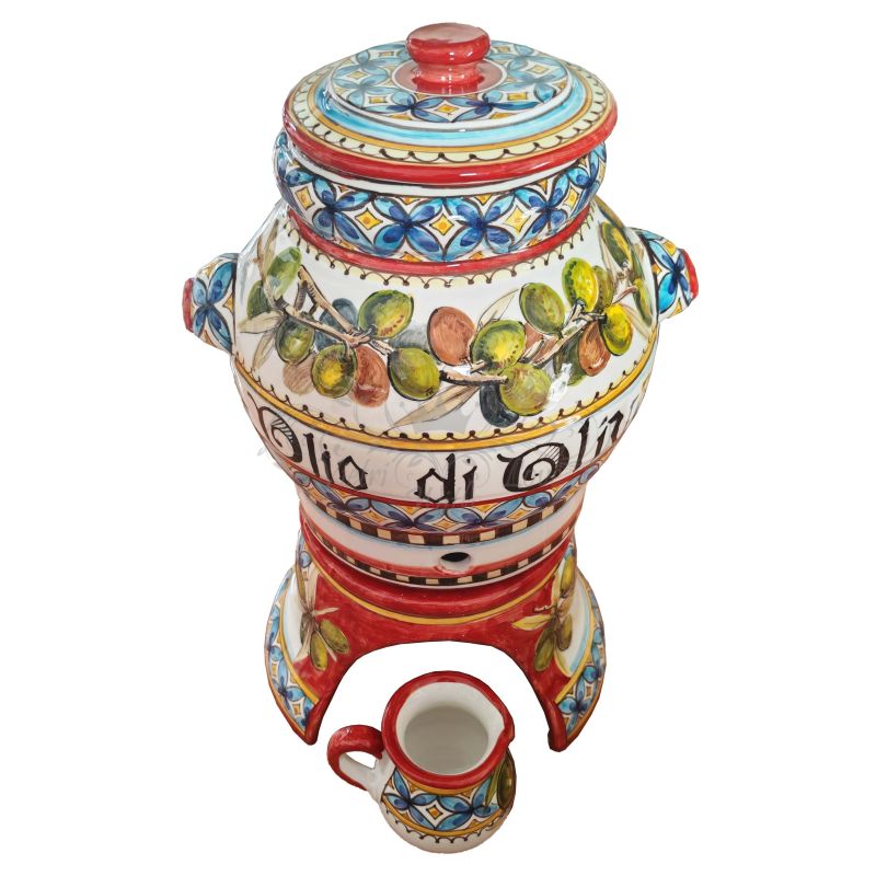 Orcetto contenitore per olio 5lt Dipinto a mano...
