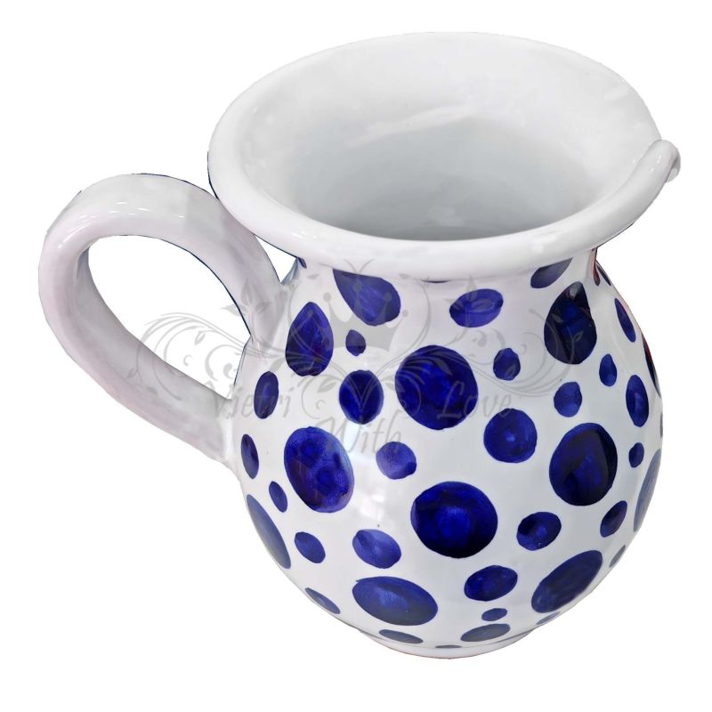Carafe Bombée. Ligne Moderne. Décor Pois....