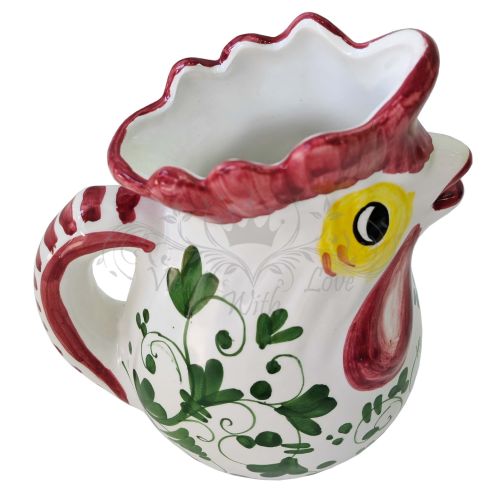 Brocca Forma Gallo. Linea Vintage. Ceramica di Vietri....