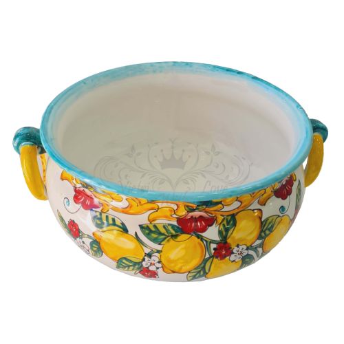Pflanzenhalter Lemonlinie Cachepot. Handbemalte... 2