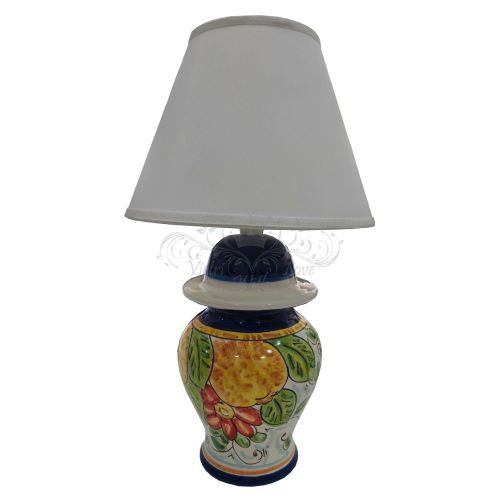 Lampe de chevet ligne Fruit. Céramique Vietri peinte à la...