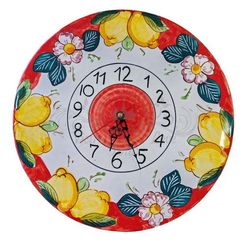 Wall clock. Fruit and Flowers line. Vietri ceramic....
