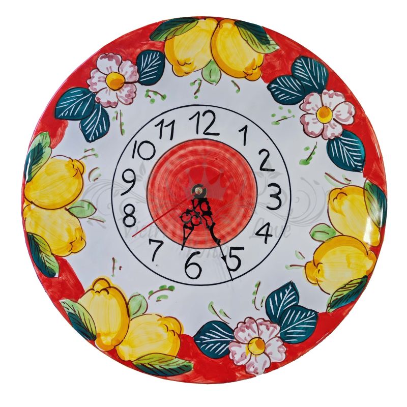 Wall clock. Fruit and Flowers line. Vietri...