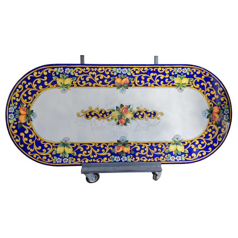 Table. Ceramicized lava stone table. Fruit &...