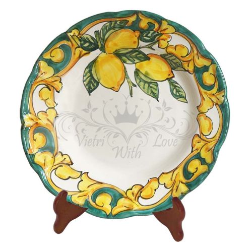 Plate. Dish Baroque & Lemons line. Hand-painted Vietri... 2