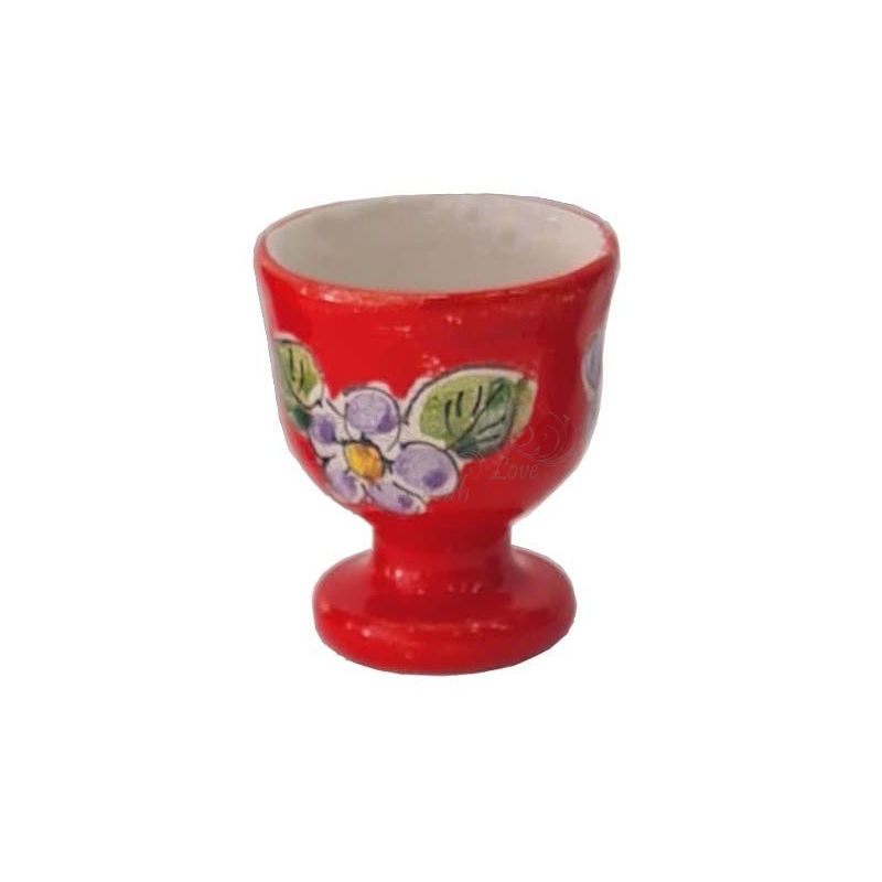 Egg Cup Flowers line. handpainted Vietri ceramic