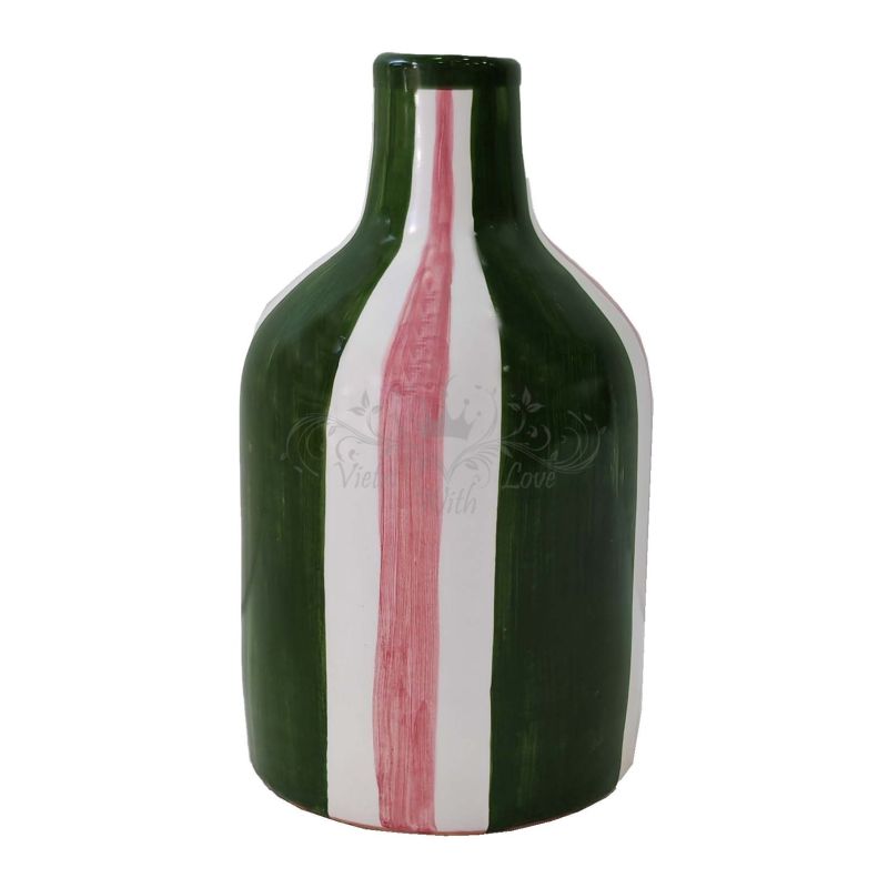 Oil and vinegar bottle. Stripe line. Vietri...