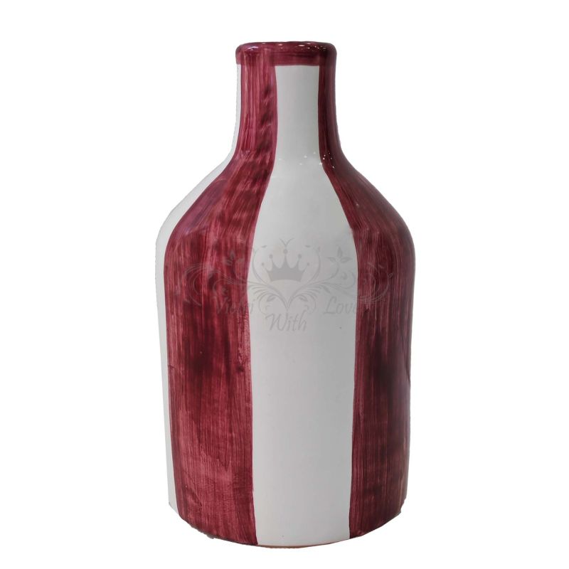 Oil and vinegar bottle. Stripe line. Vietri...
