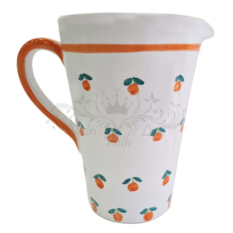 Pitcher. Conical. Fruit Line. Vietri ceramics....
