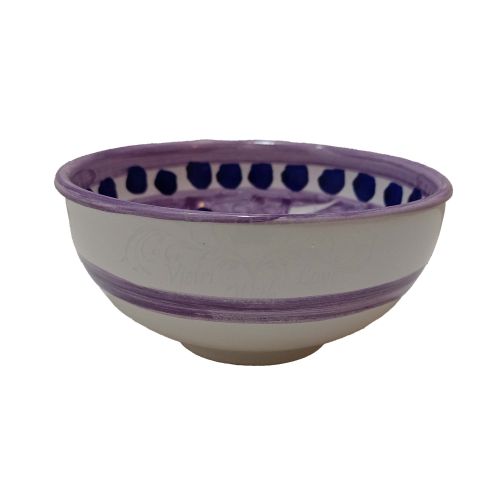 Bowl Regular border Animal line - handpainted Vietri ceramic