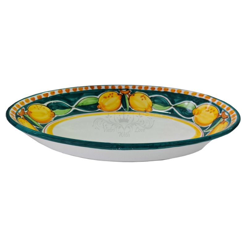Oval serving dish or bowl. Lemons Around line....