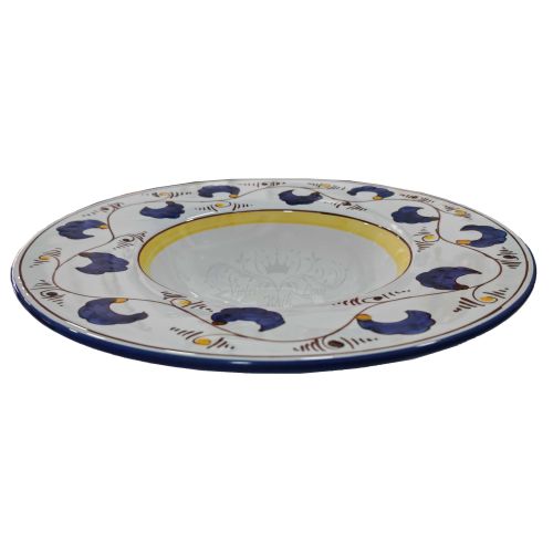 Priest hat plate. Flowers Line. Big Mama. Vietri ceramic.... 2