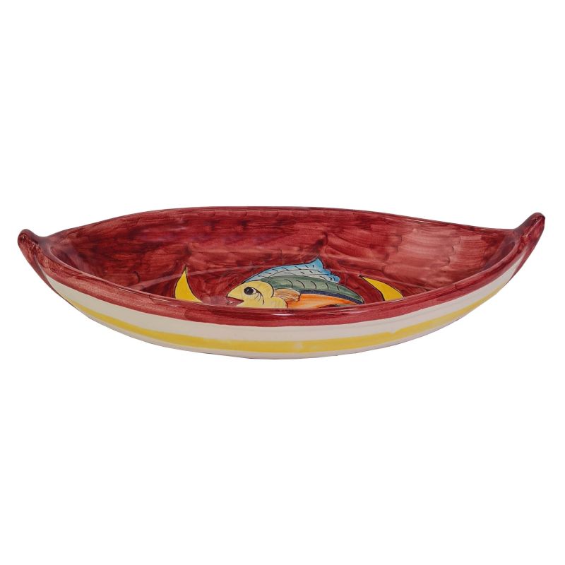 Boat Shape Plate. fishes line. Hand-painted...