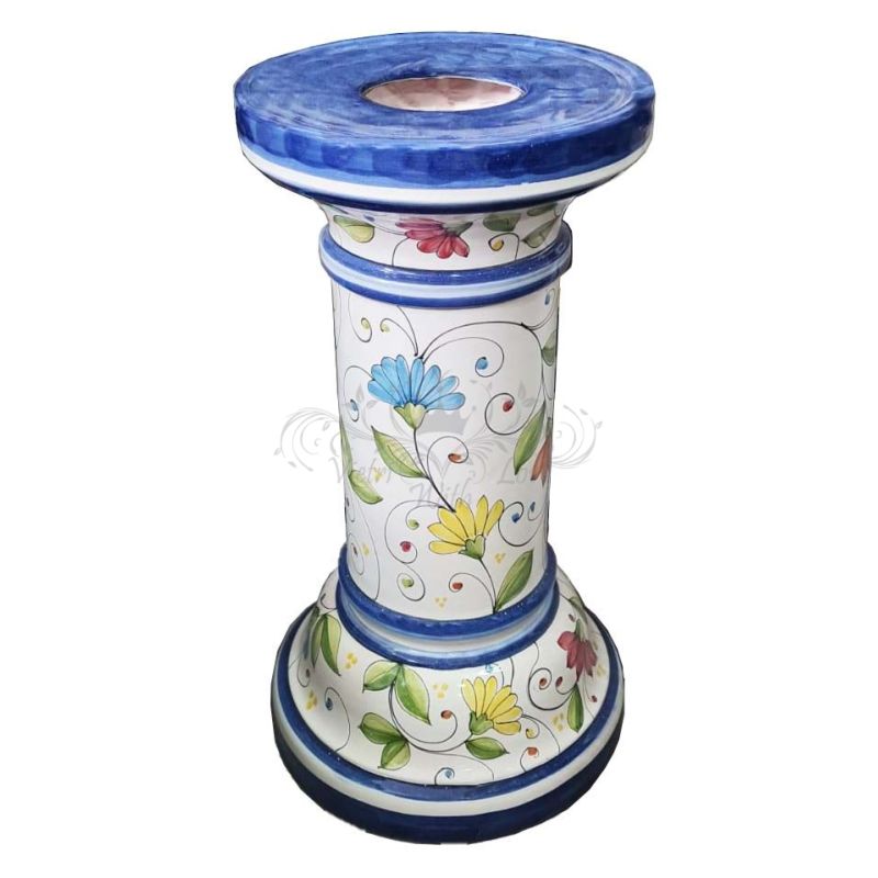 Column. Pedestal. Vietri ceramic. Hand-painted.