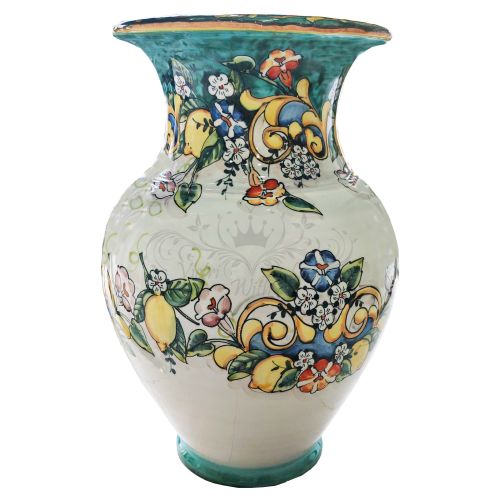 Umbrella stand vase. Lemons and flowers line, in...
