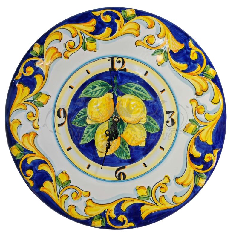 Wall clock. Baroque & Lemon design. Vietri...