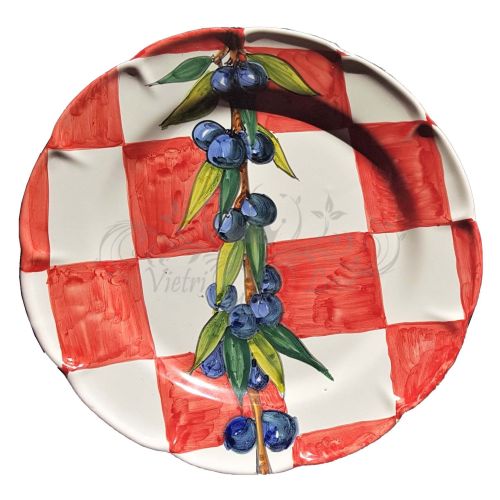 Plate. Stripes Collection. Olive Square Design. Vietri... 2