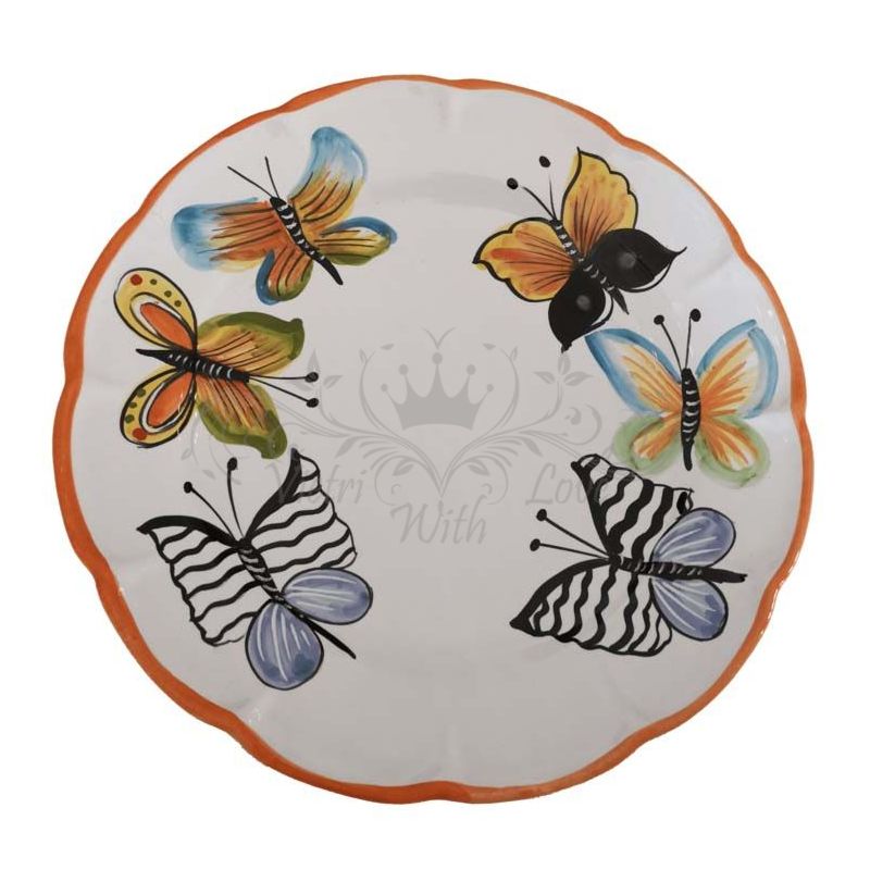 Plate. Butterfly Collection. Vietri Ceramic....