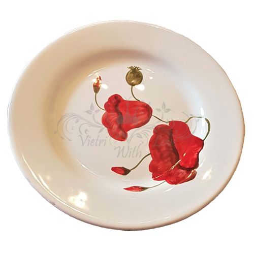 Dish, plate poppers line. handpainted Vietri ceramic....