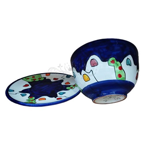 Cup. Perfect for milk, cappuccino, or tea. Little Houses line. Vietri ceramic. Hand-painted.