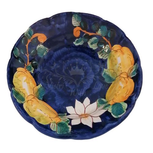 Assiettes. Collection Citrons et Olives. Céramique de Vietri. Peintes à la main.