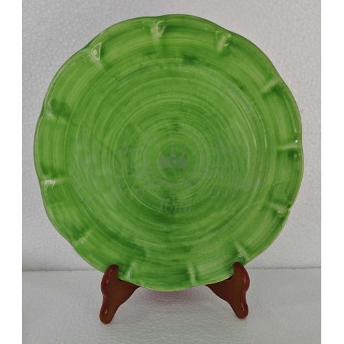 Plate. Brushstroke Line. Vietri ceramic. Hand-painted. Available: dinner, soup, fruit/dessert or charger plate.