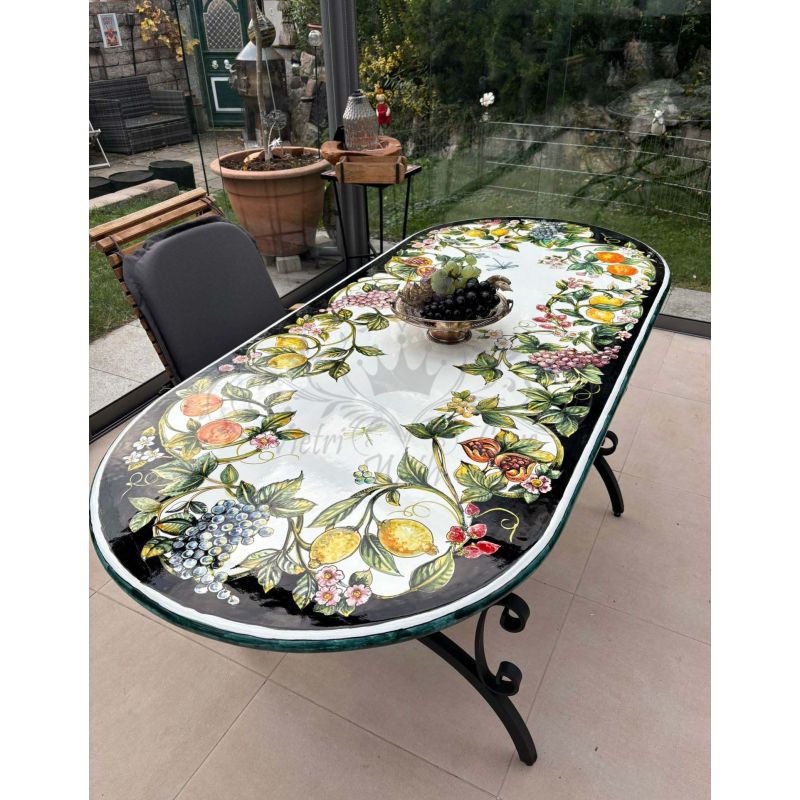 Table. Ceramicized lava stone table. Amalfi...
