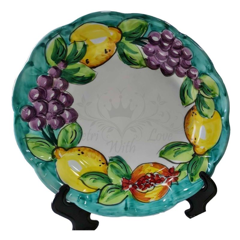 Plate. Dish. Fruit & Lemons Line. Vietri...