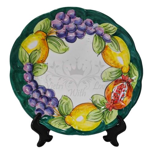 Assiette. Ligne Fruits et Citrons. Céramique de Vietri. Peinte à la main