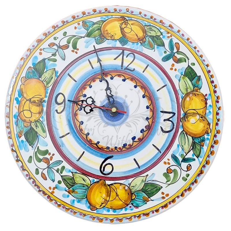 Orologio da parete. Linea limoni. Ceramica di...
