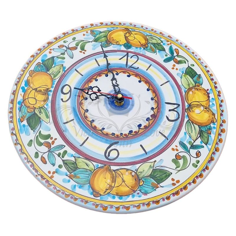 Wall clock. Lemon line. Vietri ceramic....