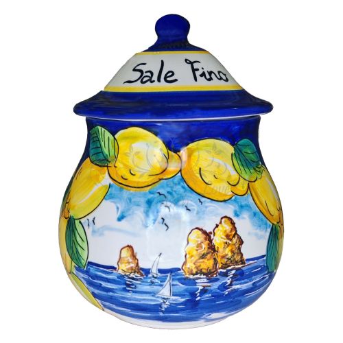 Customizable Jar. Panorama. Vietri Ceramic. Hand-Painted.